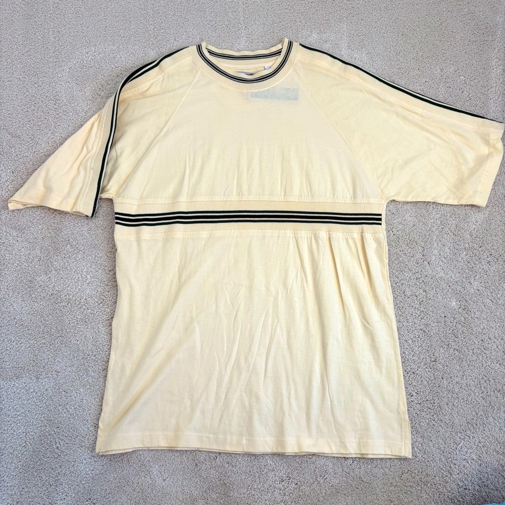 Vintage T-Shirt AM:PM Men’s XL Tee Beige Green Stripe NWT Crewneck